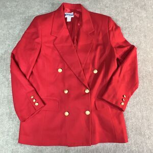 Vintage Pendleton Wool Blazer Red Gold Buttons Size 10 Preppy Heritage‎ Academia